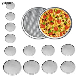 Khay nướng bánh Pizza bằng nhôm 6 inch -17 inch Màn hình phẳng Dây lưới thực phẩm giòn 5