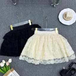 (Tặng Quần Bảo Hộ) Chân Váy Nữ Bigsize Dáng Xòe Chất Ren Dày Dặn Trẻ Trung MS489 LIMO 7