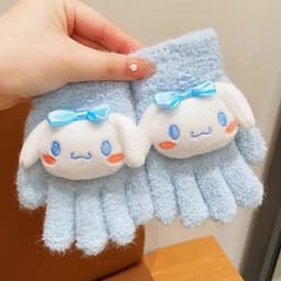 Găng Tay Len Cừu Hình Kuromi Cho Bé Gái 3-8 Tuổi 3