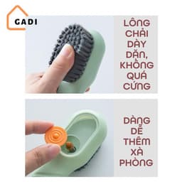 Bàn Chải Vệ Sinh Có ngăn chứa nước giặt,  Bàn chải cọ rửa đa năng 3 trong 1 có hộc chứa xà phòng VINBEO 8
