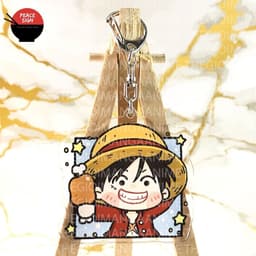 (mua 1 tặng 1) ( Mica trong acrylic ) 
 Móc khóa ONE PIECE Đảo Hải Tặc ver VUÔNG CUTE anime chibi độc đáo xinh xắn 2