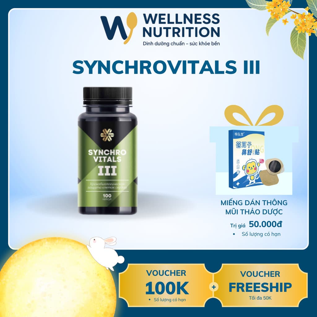 [Hỗ trợ tim] Syn 3 - Thực phẩm bảo vệ sức khỏe Synchrovitals III – 100 viên