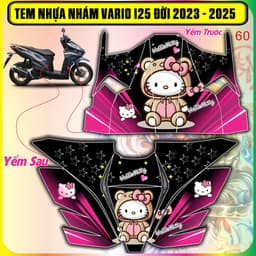 Tem nhựa nhám vario 125 Đời 2023 Đến 2025 Mẫu Mới Độc Lạ Đẹp Decal 3lớp 3