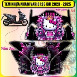 Tem nhựa nhám vario 125 Đời 2023 Đến 2025 Mẫu Mới Độc Lạ Đẹp Decal 3lớp 5