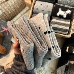 Combo 10 Đôi Tất Cổ Cao Gấu Xám Giáng Sinh – Tất Nam Nữ Cotton Ấm Áp, Họa Tiết Noel Dễ Thương 5