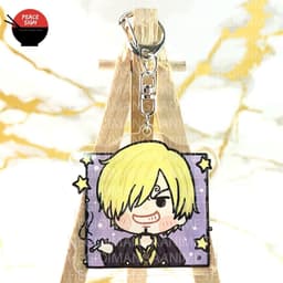 (mua 1 tặng 1) ( Mica trong acrylic ) 
 Móc khóa ONE PIECE Đảo Hải Tặc ver VUÔNG CUTE anime chibi độc đáo xinh xắn 9