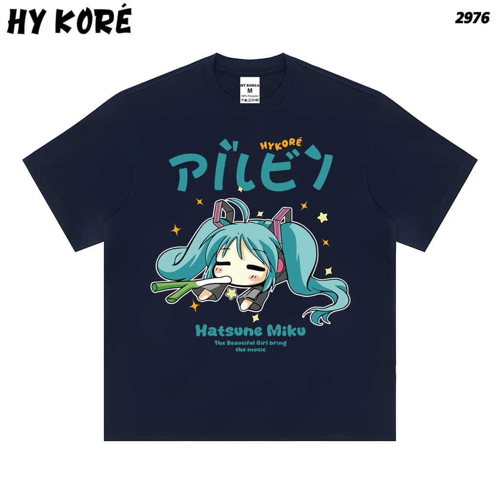 Áo Thun HY KORÉ MIKU 2976 Form Rộng Localbrand Oversize Unisex Vải POLY 100% Nam Nữ Mặc Đẹp