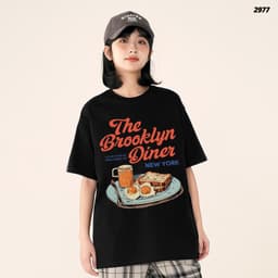 Áo Thun HY KORÉ BROOKLYN DINER 2977 Form Rộng Localbrand Oversize Unisex Vải POLY 100% Nam Nữ Mặc Đẹp 8
