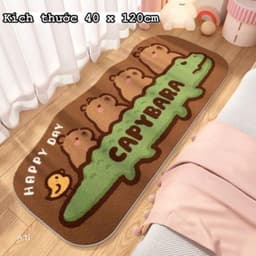 thảm chân Cute cao cấp lông hình capybara melody pompompurin pocha cinnamol hello kitty kuromi 【Nhận Sỉ】 4