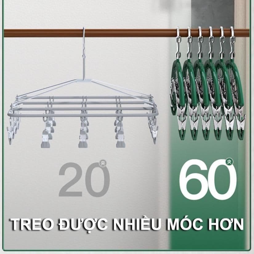 Móc treo đồ lót,Tất vớ có khóa chống gió,Chống trượt với 10 bộ ghim giữ🍀FREESHIP🍀Móc phơi quần áo VINBEO
