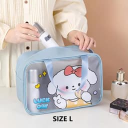 Set 3 Túi đựnġ Mỹ Phẩm Đồ Trang Điểm Du Lịch Chống Nước Họa Tiết Luck Day CuTe Dễ Thương 9