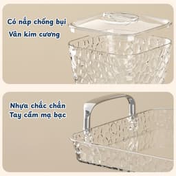 Khay Mứt 6 Ngăn Nhựa Cao Cấp Có Nắp, Khay Đựng Bánh Kẹo, Hạt, Trái Cây Khô Sang Trọng 7