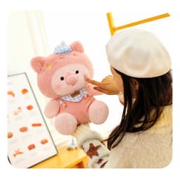 Gấu Bông Hình Heo Hồng Đeo Yếm Xanh – Thú Bông Siêu Cute, Quà Tặng Bé Gái nhà MIU GẤU XINH 7
