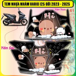 Tem nhựa nhám vario 125 Đời 2023 Đến 2025 Mẫu Mới Độc Lạ Đẹp Decal 3lớp 4