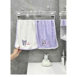 Sét 2 khăn tắm, khăn mặt Kuromi siêu Thấm Hút mềm mại Nhanh Khô khăn tắm loại giầy đẹp 3