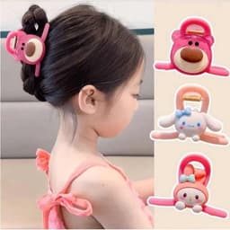 Sét 4 Kẹp Tóc Càng Cua Hình Gấu Dâu Siêu Kute Cho Bé Gái  -  Cặp Tóc Hoạ Tiết Hoạt Hình Cho Bé VINBEO 3