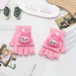 Găng tay len cho bé họa tiết labubu Kurumy ,kitty siêu dễ thương, tất tay hở ngón , liền ngón ấm áp mùa đông 4