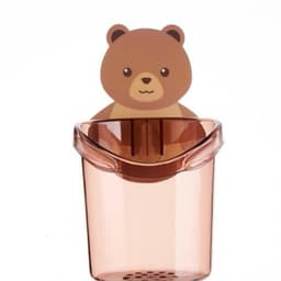 Cốc Đựng Bàn Chải, Kem Đánh Răng Hình Gấu Cute Dính Tường VINBEO 4
