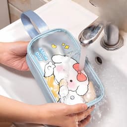 Set 3 Túi đựnġ Mỹ Phẩm Đồ Trang Điểm Du Lịch Chống Nước Họa Tiết Luck Day CuTe Dễ Thương 6