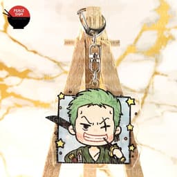 (mua 1 tặng 1) ( Mica trong acrylic ) 
 Móc khóa ONE PIECE Đảo Hải Tặc ver VUÔNG CUTE anime chibi độc đáo xinh xắn 8