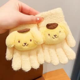 Găng Tay Len Cừu Hình Kuromi Cho Bé Gái 3-8 Tuổi 7