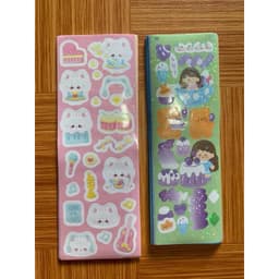 Set 200 - Set 100 tấm sticker lấp lánh dài 13x4,5cm & 14,5x 5cm dùng để trang trí top nhiều mẫu xᶖnh 7