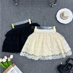 (Tặng Quần Bảo Hộ) Chân Váy Nữ Bigsize Dáng Xòe Chất Ren Dày Dặn Trẻ Trung MS489 LIMO 6