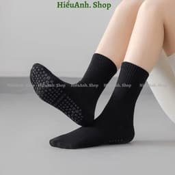 Set 7 Đôi Tất Tập Yoga Pilates Doit Màu Trơn Sọc Silicon Chống Trơn Trượt Vớ Thể Thao 6