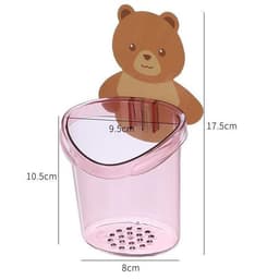 Cốc Đựng Bàn Chải, Kem Đánh Răng Hình Gấu Cute Dính Tường VINBEO 2