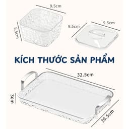 Khay Mứt 6 Ngăn Nhựa Cao Cấp Có Nắp, Khay Đựng Bánh Kẹo, Hạt, Trái Cây Khô Sang Trọng 9