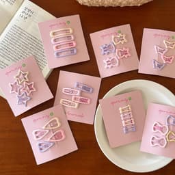 Kẹp Tóc 32 Chi Tiết Cho Bé Gái Ngôi Sao / Nơ / Xương Nổ Kẹp Phụ Kiện Tóc Cho Bé VINBEO 2