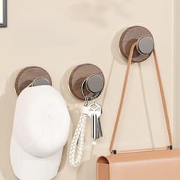 Set 4 Chiếc Móc Gỗ Nguyên Khối Treo Tường. Móc Treo Chìa Khóa, Áo Khoác Không Khoan Đục Phong Cách Bắc Âu 8
