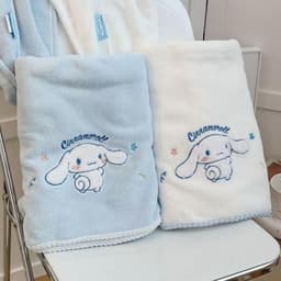 Bộ Khăn Tắm và Khăn Mặt Thỏ Cinnamoroll Dễ Thương, Siêu Hút Nước, Họa Tiết xᶖnh Xắn, êm ái tuyệt vời! 2
