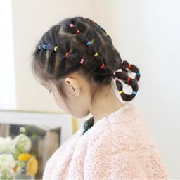 Sét 1000 Dây Thun Buộc Tóc Nhiều Màu Sắc Co Giãn Sử Dụng Một Lần Cho Bé 5