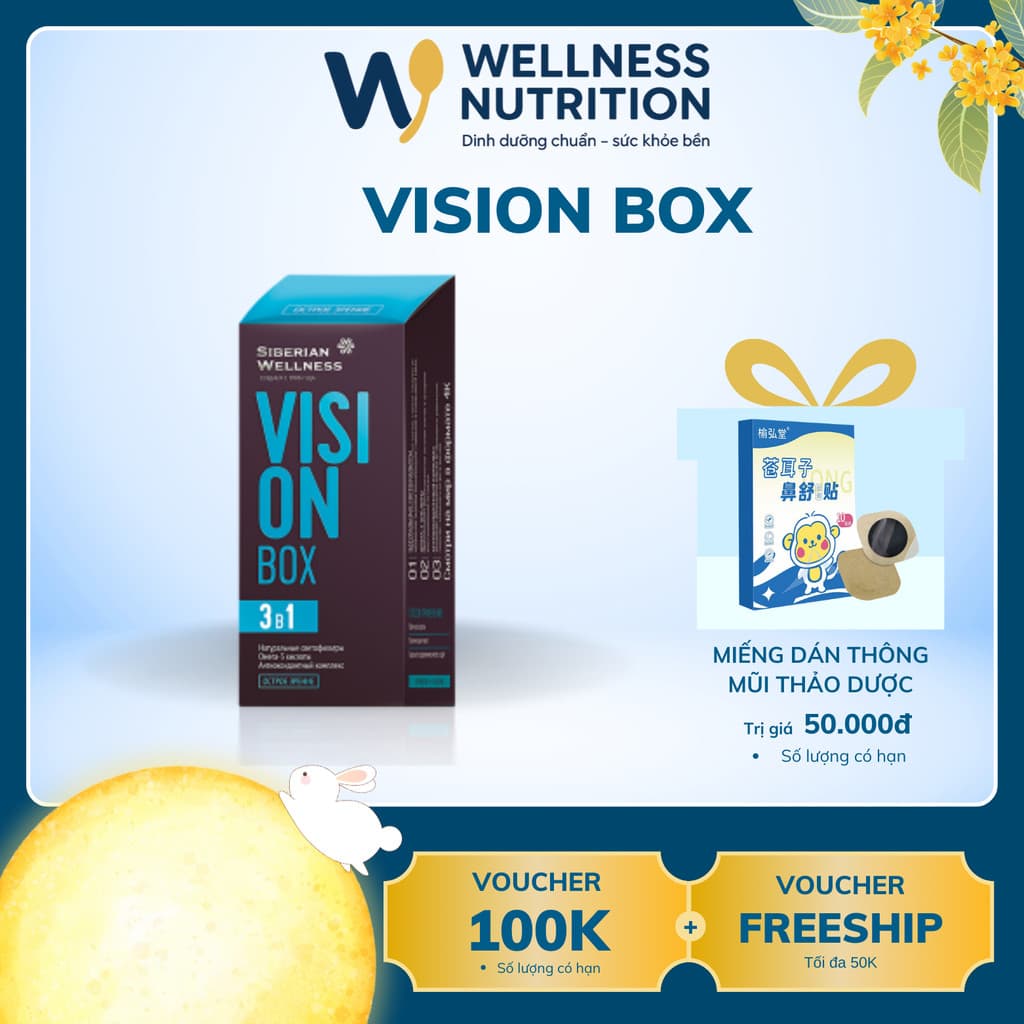 [Hỗ trợ mắt] Thực phẩm bảo vệ sức khỏe Vision Box – 30 túi