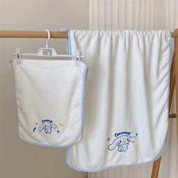 Bộ Khăn Tắm và Khăn Mặt Thỏ Cinnamoroll Dễ Thương, Siêu Hút Nước, Họa Tiết xᶖnh Xắn, êm ái tuyệt vời! 7