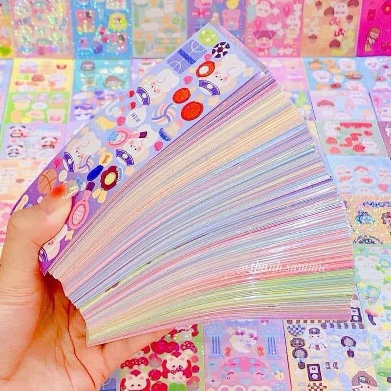 Miếng Dán STICKER Lấp Lánh xᶖnh Xắn Cho Bé Set 200 Tấm