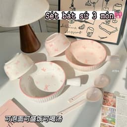 Set Bát Sứ ( 2 Bát + 2 Thìa ) Cao Cấp Kèm Hộp Đóng Xốp Nhiều Mẫu Dễ Thương Cho Gia Đình 9