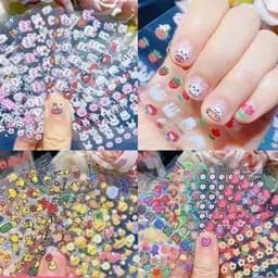 Set 10 tấm hình dán mónġ cute🍀FREESHIP🍀Sticker dán mónġ cho trẻ em Hello Kitty siêu bền, siêu dính VINBEO 1