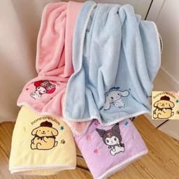 Bộ Khăn Tắm và Khăn Mặt Thỏ Cinnamoroll Dễ Thương, Siêu Hút Nước, Họa Tiết xᶖnh Xắn, êm ái tuyệt vời! 1
