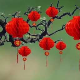 Set 10 Đèn lồng đỏ NILON trang trí Tết, lồng đèn trang trí Lễ Tết , đèn lồng treo decor ngày Tết 4
