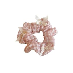 Hồng Trắng Kẻ Sọc Nơ Tóc Nữ Phong Cách Ngọt Ngào Scrunchies Dây Cao Su Tóc Phụ Kiện Tóc 8
