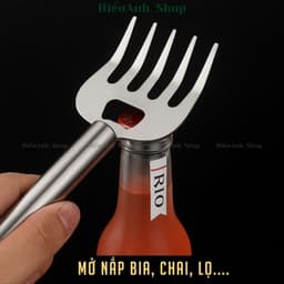 Dụng cụ giữ thịt chống nóng, tay cầm giữ thực phẩm đa năng, dĩa inox xiên giữ, xé thịt nhanh chóng chống bỏng tay 8