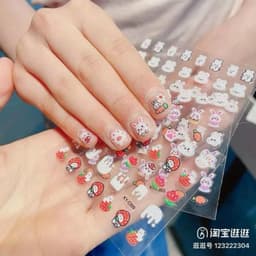 Set 10 tấm hình dán mónġ cute🍀FREESHIP🍀Sticker dán mónġ cho trẻ em Hello Kitty siêu bền, siêu dính VINBEO 3