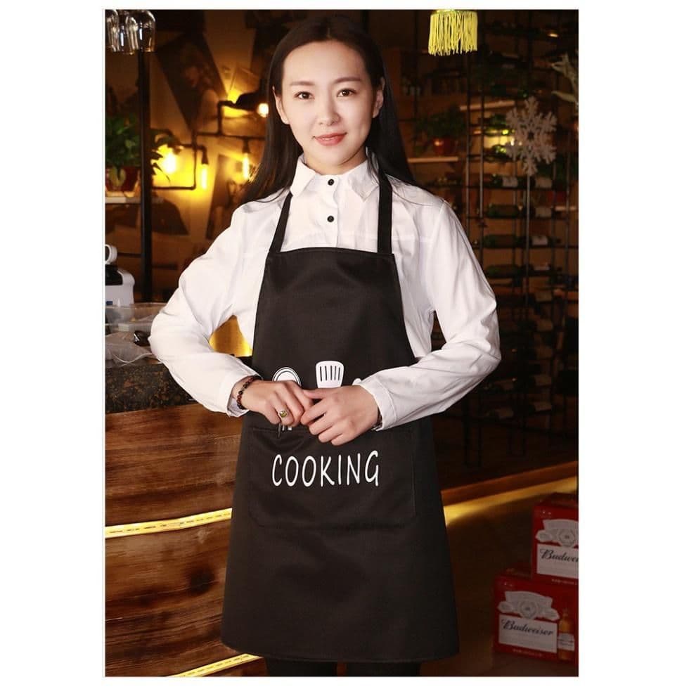 Tạp Dề Cooking,Có Túi đựnġ Và Lau Tay,Làm Bếp,Pha Chế,Phục Vụ,Bán Cafe Dễ Thương,Chống Thấm Nước Tốt VINBEO
