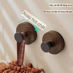 Set 4 Chiếc Móc Gỗ Nguyên Khối Treo Tường. Móc Treo Chìa Khóa, Áo Khoác Không Khoan Đục Phong Cách Bắc Âu 4
