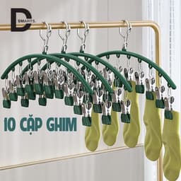 Móc treo đồ lót,Tất vớ có khóa chống gió,Chống trượt với 10 bộ ghim giữ🍀FREESHIP🍀Móc phơi quần áo VINBEO 3