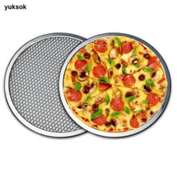 Khay nướng bánh Pizza bằng nhôm 6 inch -17 inch Màn hình phẳng Dây lưới thực phẩm giòn 6