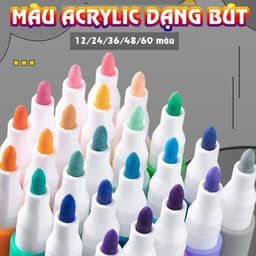 Hộp Bút Màu Acrylic 60 Màu Cao Cấp Màu Sắc Tươi Sáng, Vẽ Được Trên Mọi Chất Liệu Sẵn Hàng Giao Ngay 5