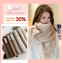 Khăn choàng cổ trơn Different tone màu Neutral chất Cashmere dạ. Khăn choàng tua rua đa năng ấm áp phong cách Hàn Quốc 1